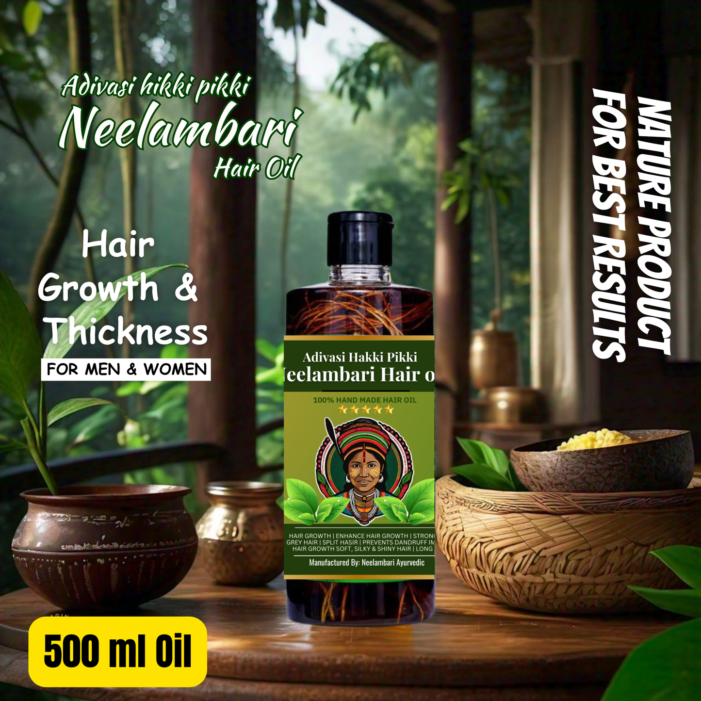 Adivasi Hikki Pikki Neelambari Hair Oil ( All Variant)